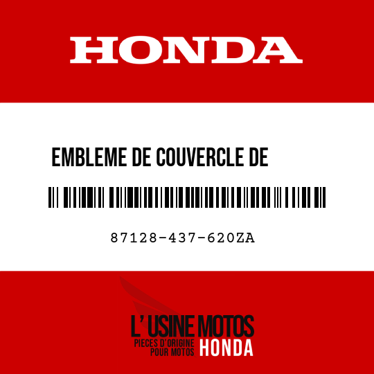 image de 87128-437-620ZA EMBLEME DE COUVERCLE DE       BOITIER DE FILTRE A AIR R23