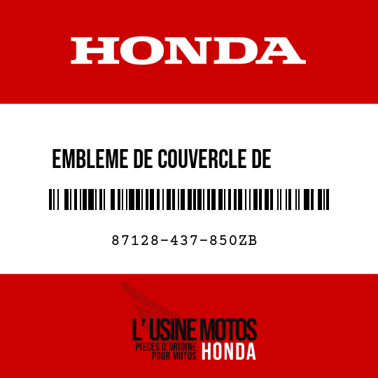image de 87128-437-850ZB EMBLEME DE COUVERCLE DE       BOITIER DE FILTRE A AIR TYPE2