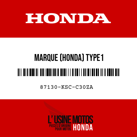 image de 87130-KSC-C30ZA MARQUE (HONDA) TYPE1