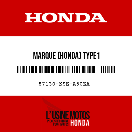 image de 87130-KSE-A50ZA MARQUE (HONDA) TYPE1