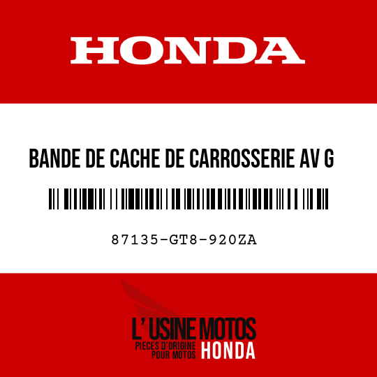 image de 87135-GT8-920ZA BANDE DE CACHE DE CARROSSERIE AV G () TYPE1