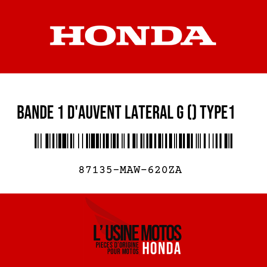 image de 87135-MAW-620ZA BANDE 1 D'AUVENT LATERAL G () TYPE1