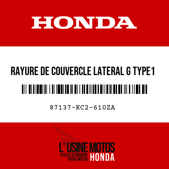 image de 87137-KC2-610ZA RAYURE DE COUVERCLE LATERAL G TYPE1 (AM)