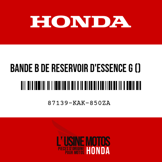 image de 87139-KAK-850ZA BANDE B DE RESERVOIR D'ESSENCE G () TYPE1