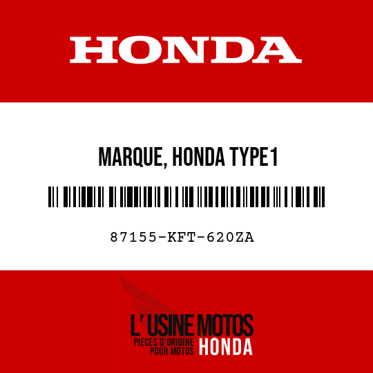 image de 87155-KFT-620ZA MARQUE, HONDA TYPE1