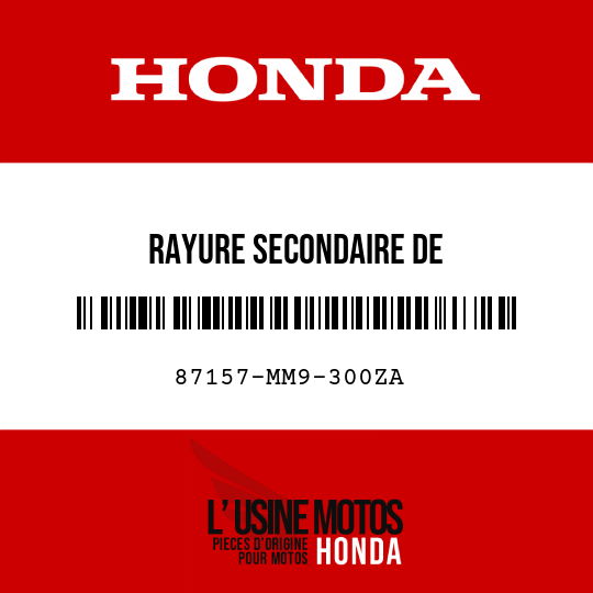 image de 87157-MM9-300ZA RAYURE SECONDAIRE DE RESERVOIRD'ESSENCE AR () TYPE1