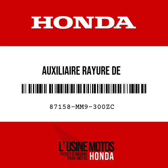 image de 87158-MM9-300ZC AUXILIAIRE RAYURE DE RESERVOIRD'ESSENCE D () TYPE3