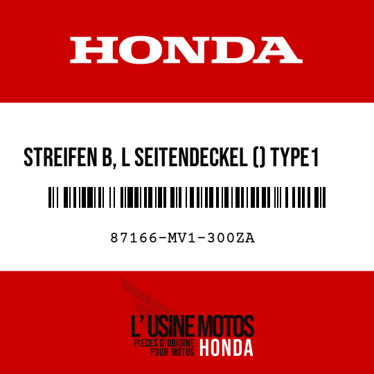 image de 87166-MV1-300ZA STREIFEN B, L SEITENDECKEL () TYPE1 (TYPE1 )