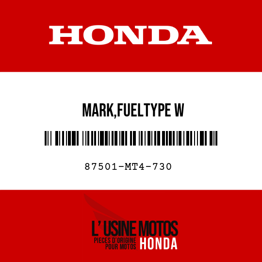 image de 87501-MT4-730 MARK,FUELTYPE W