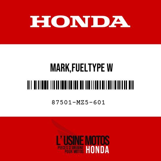 image de 87501-MZ5-601 MARK,FUELTYPE W