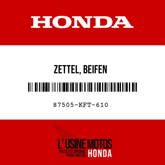 image de 87505-KFT-610 ZETTEL, BEIFEN