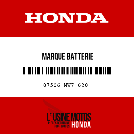 image de 87506-MW7-620 MARQUE BATTERIE