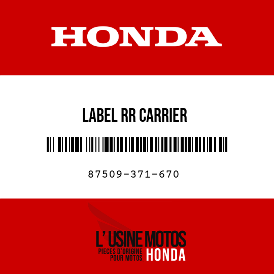 image de 87509-371-670 LABEL RR CARRIER