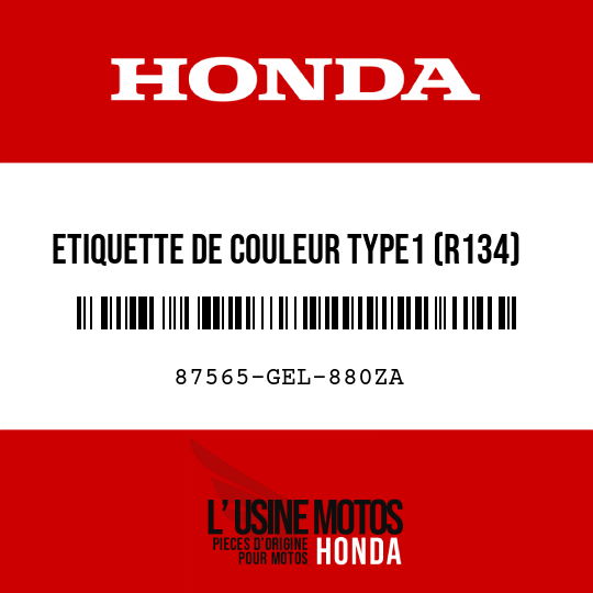 image de 87565-GEL-880ZA ETIQUETTE DE COULEUR TYPE1 (R134)