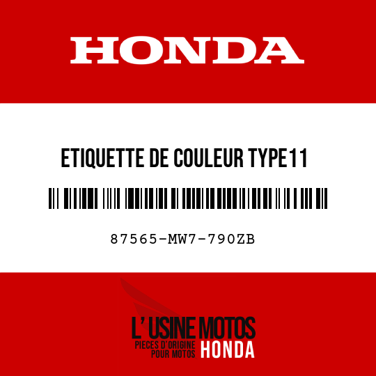 image de 87565-MW7-790ZB ETIQUETTE DE COULEUR TYPE11