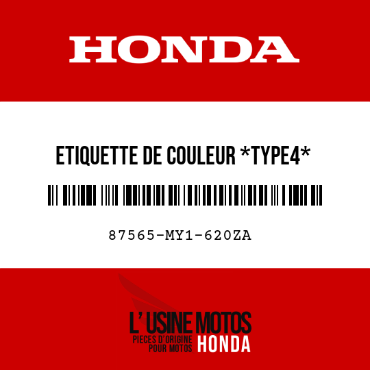 image de 87565-MY1-620ZA ETIQUETTE DE COULEUR *TYPE4* (NH138H)