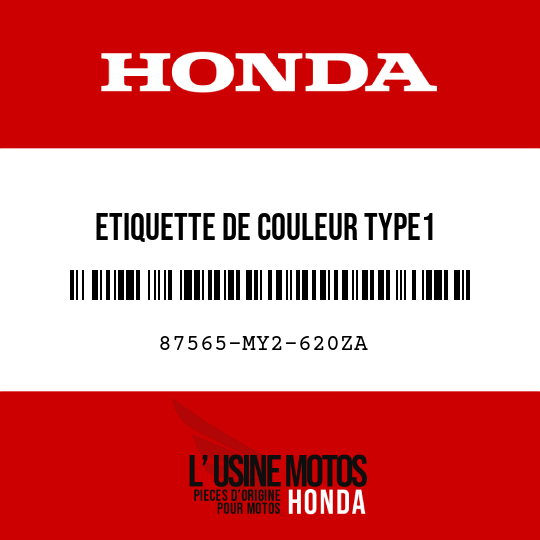 image de 87565-MY2-620ZA ETIQUETTE DE COULEUR TYPE1