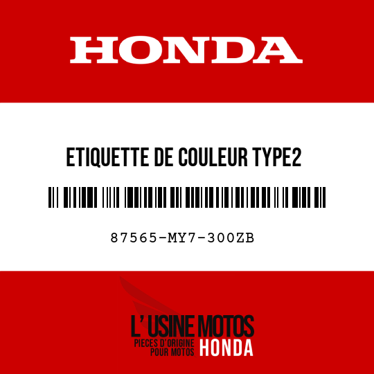 image de 87565-MY7-300ZB ETIQUETTE DE COULEUR TYPE2