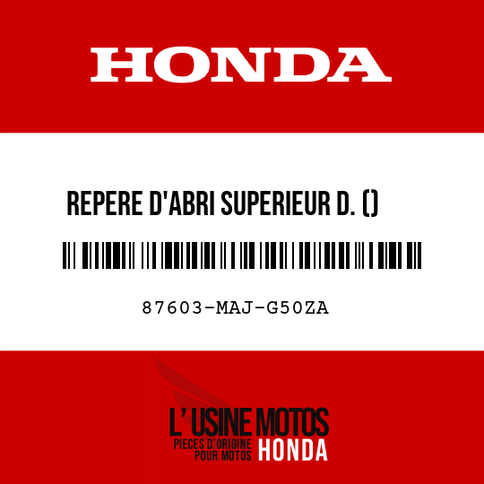 image de 87603-MAJ-G50ZA REPERE D'ABRI SUPERIEUR D. () TYPE13
