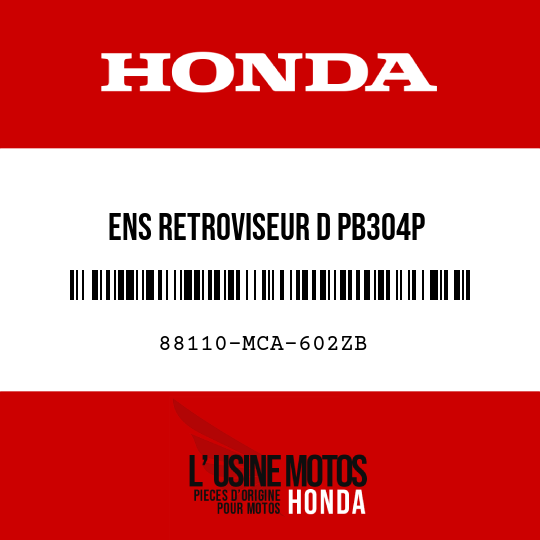 image de 88110-MCA-602ZB ENS RETROVISEUR D PB304P 