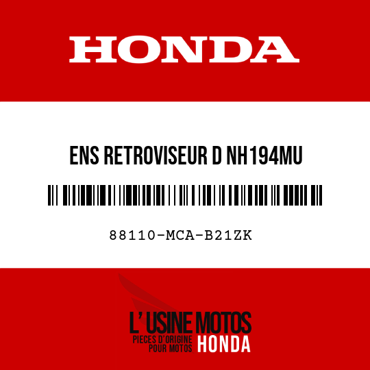image de 88110-MCA-B21ZK ENS RETROVISEUR D NH194MU