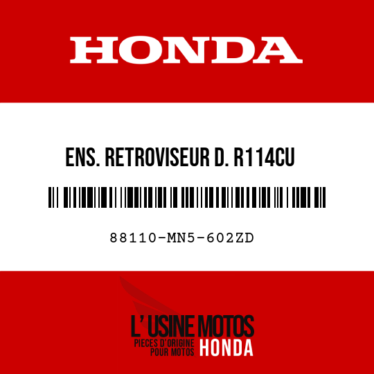image de 88110-MN5-602ZD ENS. RETROVISEUR D. R114CU 