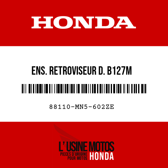 image de 88110-MN5-602ZE ENS. RETROVISEUR D. B127M 