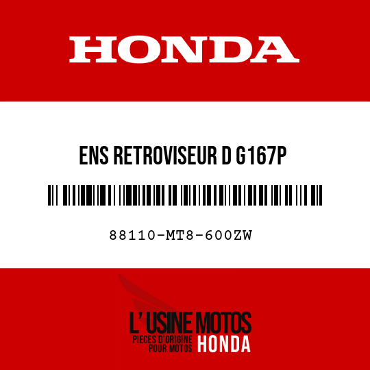 image de 88110-MT8-600ZW ENS RETROVISEUR D G167P 