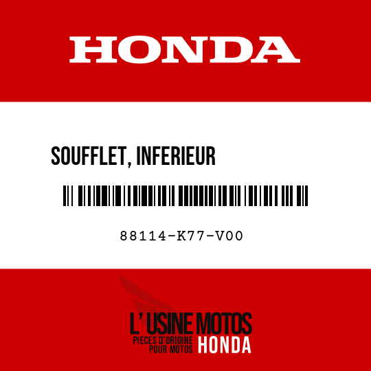 image de 88114-K77-V00 SOUFFLET, INFERIEUR           RETROVISEUR