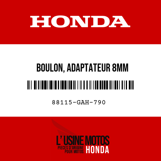 image de 88115-GAH-790 BOULON, ADAPTATEUR 8MM