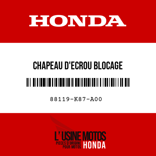 image de 88119-K87-A00 CHAPEAU D'ECROU BLOCAGE
