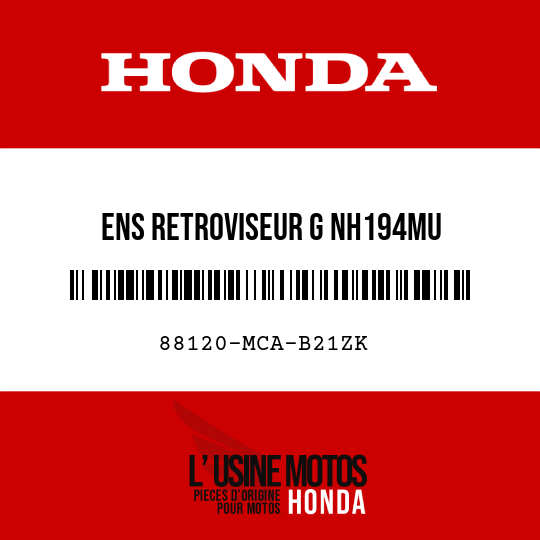 image de 88120-MCA-B21ZK ENS RETROVISEUR G NH194MU