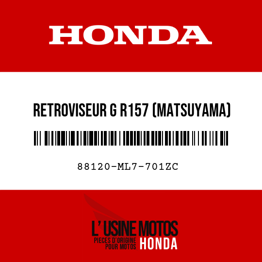 image de 88120-ML7-701ZC RETROVISEUR G R157 (MATSUYAMA)