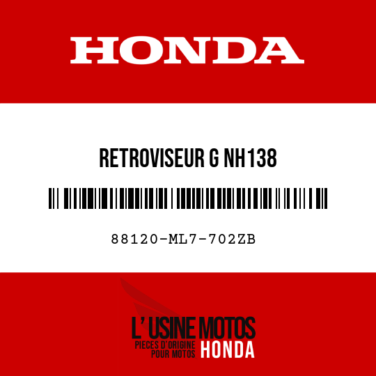 image de 88120-ML7-702ZB RETROVISEUR G NH138 