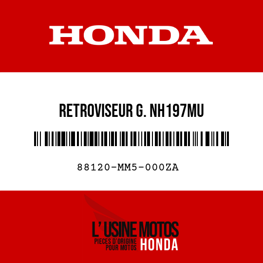 image de 88120-MM5-000ZA RETROVISEUR G. NH197MU 