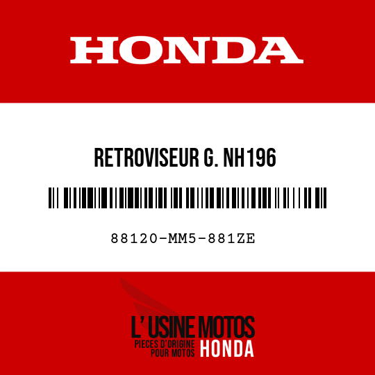 image de 88120-MM5-881ZE RETROVISEUR G. NH196 