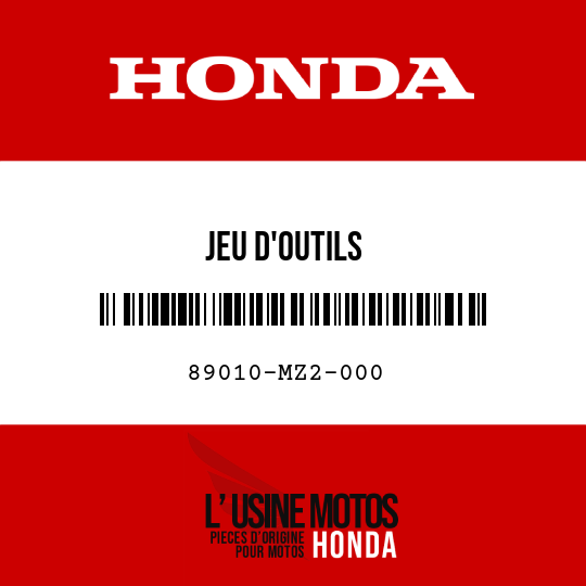 image de 89010-MZ2-000 JEU D'OUTILS