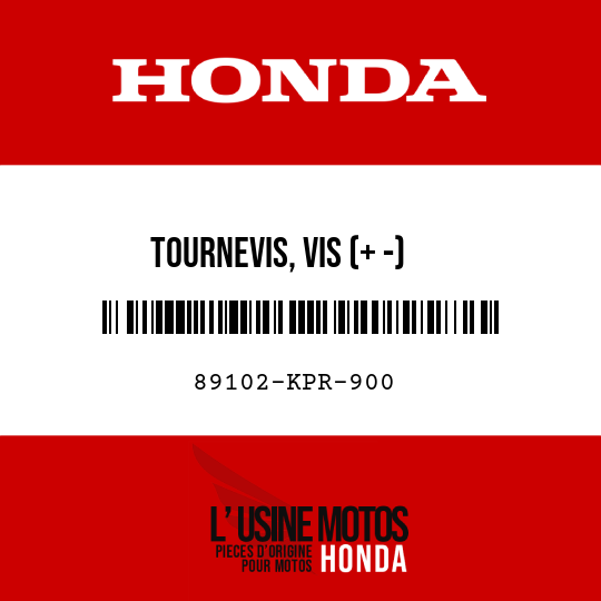 image de 89102-KPR-900 TOURNEVIS, VIS (+ -)