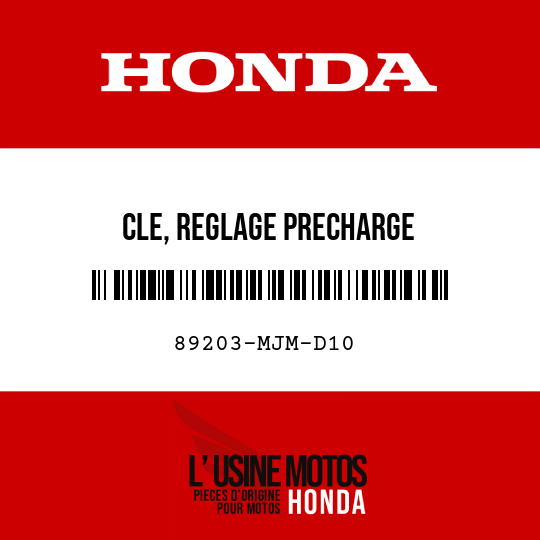 image de 89203-MJM-D10 CLE, REGLAGE PRECHARGE