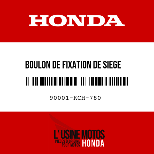 image de 90001-KCH-780 BOULON DE FIXATION DE SIEGE