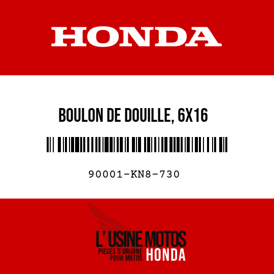 image de 90001-KN8-730 BOULON DE DOUILLE, 6X16