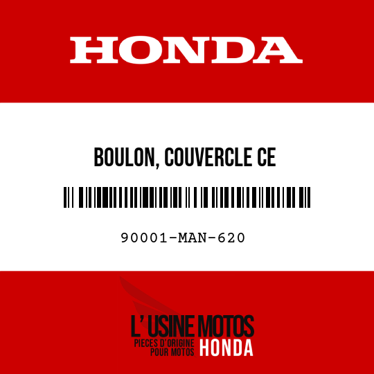 image de 90001-MAN-620 BOULON, COUVERCLE CE
