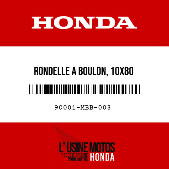 image de 90001-MBB-003 RONDELLE A BOULON, 10X80