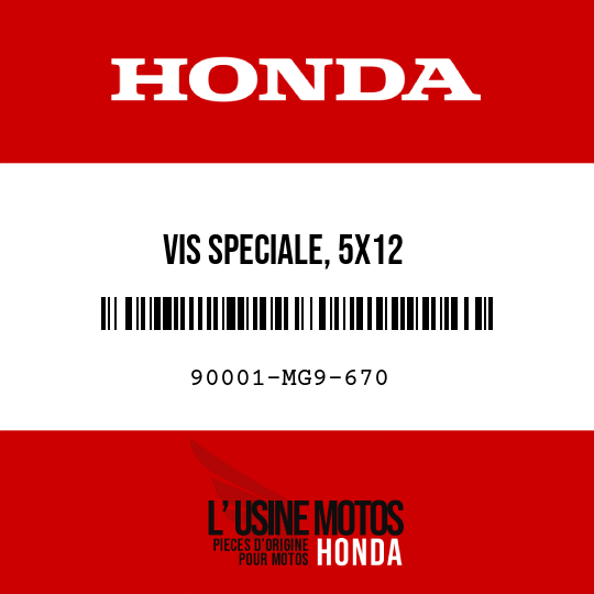 image de 90001-MG9-670 VIS SPECIALE, 5X12