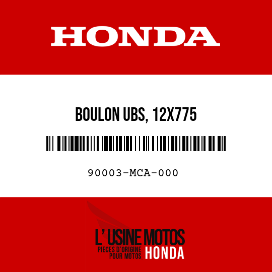 image de 90003-MCA-000 BOULON UBS, 12X775