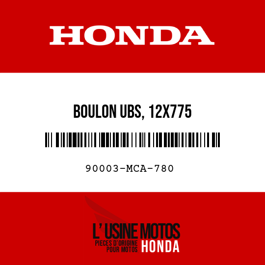 image de 90003-MCA-780 BOULON UBS, 12X775