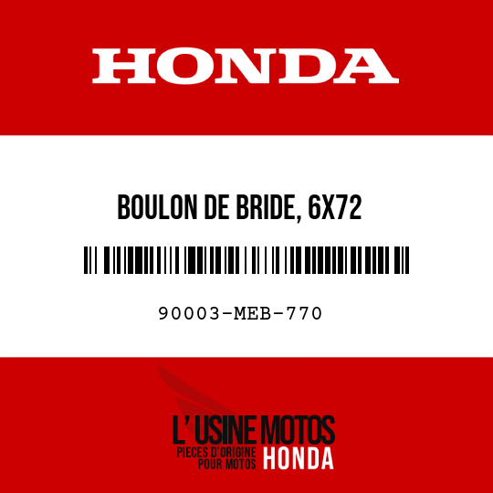 image de 90003-MEB-770 BOULON DE BRIDE, 6X72