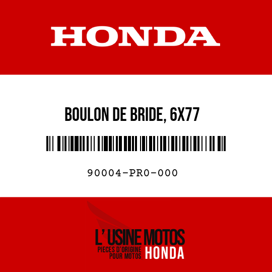 image de 90004-PR0-000 BOULON DE BRIDE, 6X77