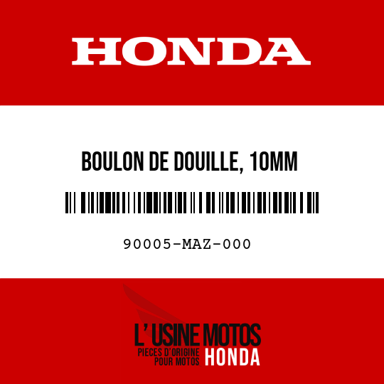 image de 90005-MAZ-000 BOULON DE DOUILLE, 10MM