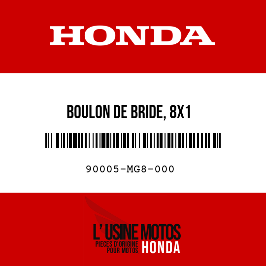 image de 90005-MG8-000 BOULON DE BRIDE, 8X1